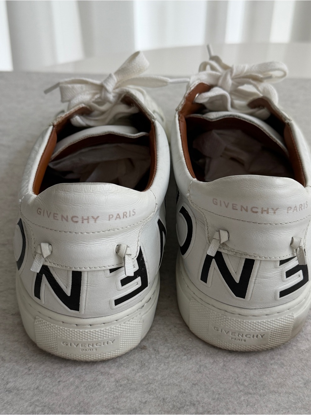 Givenchy White Leather Logo Sneakers